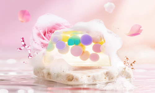 卡莎灡水润珠光花香型手工精油皂