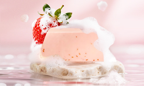 草莓牛奶手工精油皂