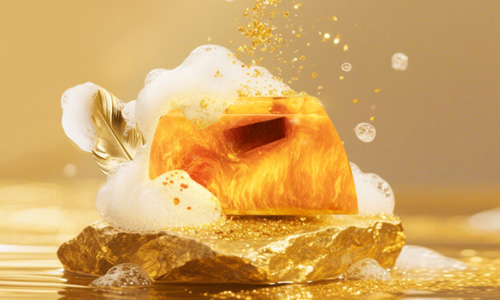 卡莎灡金羽金尊琥珀黄金香型手工精油皂